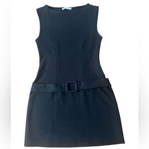 Zara Belted Mini Dress - black